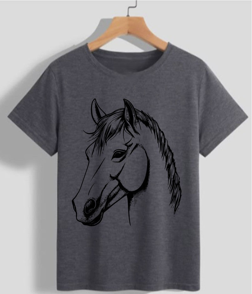 Minimal Horse Sketch T-Shirt
