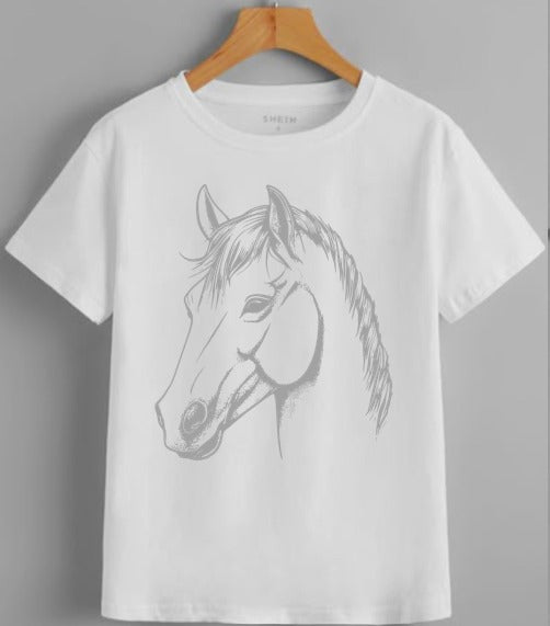 Minimal Horse Outline T-Shirt